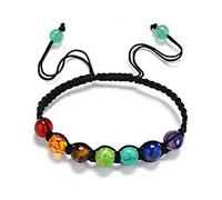 Zonfer Gioielli 7 Chakra Bracciale Reiki Arcobaleno Borda Il Braccialetto del Braccialetto della Collana degli Accessori a Mano