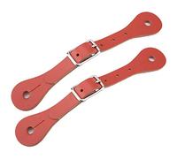 Zonizforceal 1 Paio di Cinturino per speroni equestri in Vera Pelle Fatto a Mano, Cinturino per speroni da Equitazione Western con Fibbia Regolabile per Uomo, Accessori in Pelle resis (Marrone)