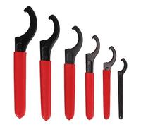 Zonizforceal 6PCS Coil Over Wrench Set, C Shape Coil Adjustment Spanner, Alloy Steel Coilover Tools with Ergonomic Rubber Handle for Tein Truhart and Standard Coilovers