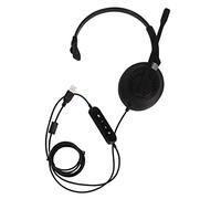 Zonizforceal Cuffia telefonica monaurale professionale con microfono HD a riduzione del rumore, cuffia di comunicazione USB plug and play per il servizio clienti dei call center, con