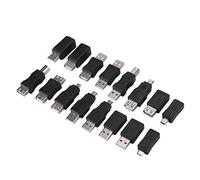 Zonizforceal Kit di 16 adattatori convertitori USB 2.0, set di prolunghe OTG da maschio a femmina USB e da maschio B a femmina mini, per stampanti, PC, laptop e dispositivi mobili