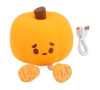 Zonizforceal Luce notturna in silicone a forma di zucca, simpatica luce a tocco a forma di zucca con 3 livelli di luminosità regolabili, luce notturna a tenue illuminazione per cameretta, stanz