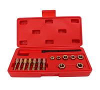 Zonizforceal Thread Chaser Set Metric, Carbon Steel Rethreading Tap and Die Kit for Thread Repair, M6-M12 Heavy Duty Rethreader Tool with Blow Mold Box for Mechanics and DIY Users