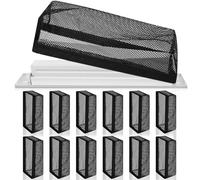 Zonon 12 coperture per registro del pavimento, copertura per bocchetta di ventilazione, per la ventilazione del pavimento di casa, filtro in rete elastica, per tenere fuori i peli di animali domestici