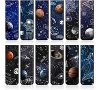 Zonon 12 Pezzi Segnalibri Magnetici Marcatori di Pagina Magnetici Marcatori di Libri Assortiti Set per Lettura da Studenti (Spazio)