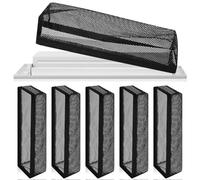 Zonon 6 coperture per registro del pavimento, 10,2 x 30,5 cm, cappe di ventilazione per pavimenti, filtri a rete per ventilazione domestica, parete, soffitto, condotto domestico, nero