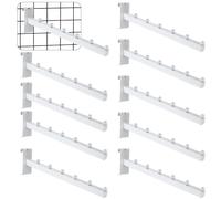 Zonon Confezione da 10 ganci da parete con 6 palline a cascata per griglia da parete e griglia metallica, ganci da parete da 30,5 cm, per esporre accessori da parete per abbigliamento al dettaglio