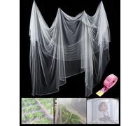 Zonon Rete da giardino per uccelli, 3 x 6 m, rete per insetti, rete bianca per piante da giardino