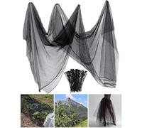 Zonon Zanzariera da giardino, rete per mosche e uccelli, barriera per caccia e protezione delle piante (nero, 3 x 4 m)
