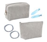 Zonoori Set di 2 sacchetti cosmetici grigi, grigio., Uso quotidiano