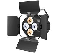ZonQoonz 120W COB Luci Par, Luce di Scena 2 in 1 Bianco Freddo/Caldo Effetti Illuminazione Palco con Pannello Oscurante e Suono Attivato per Chiesa Discoteca Matrimonio Bar Feste Teatro