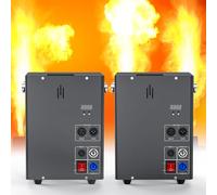 ZonQoonz Lanciafiamme, 2 proiettori a fiamma da 180 W, con controller D-MX, Dj Jet Flame Machine per concerti, spettacoli, feste, Halloween, Natale, eventi sportivi