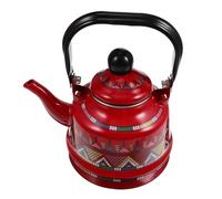 ZONSHJDKR Bollitore per Il tè Bollitore Elettrico for Acqua Calda in Smalto Antico, bollitore for, scaldabagno, for in, Bottiglia for, teiera, Set da tè, Europeo e Americano - Rosso||17X14X14CM(Red)