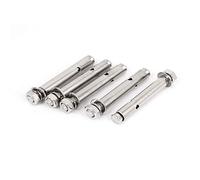 ZONSHJDKR Bulloni di Ancoraggio a Vite espansione M8x80mm 304 in Acciaio Inossidabile con Manicotto affidabile ed Efficace, 5 Pezzi