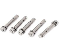 ZONSHJDKR Bulloni di Ancoraggio con Vite espansione, bulloni, Viti autofilettanti, Dado Esagonale in Acciaio Inossidabile M8x80mm, Manicotto efficacia affidabile, Elementi Fissaggio, 5 Pezzi