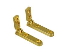 ZONSHJDKR Cerniera per Porta con Cuscinetto a Sfere 4 Cerniere Pieghevoli a 90 Gradi, Adatte for Piccole for scatole di Gioielli, Accessori for Legno, in Lega Zinco con Viti(Gold)