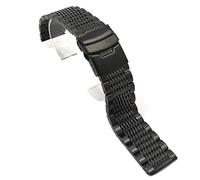 ZONSHJDKR Cinturino dell'orologio Cinturini for Orologi da 18 mm, 20 mm, 22 mm, 24 mm, in Acciaio Inossidabile, con Fibbia Nera e Argento, Cinturini for Orologi da Polso Classici(Black_22mm)