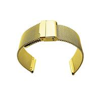 ZONSHJDKR Cinturino dell'orologio Cinturino in Acciaio Inossidabile Bracciale Universale 16/18/20/22 mm Cinturino di Ricambio(Gold_18mm)