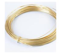 ZONSHJDKR Filo di Rame Filo di Rame Tondo, Filo Ottone Dorato, Lunghezza 5 m, for lavori Artigianali con Perline(0.9mm)