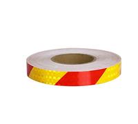 ZONSHJDKR Nastro Fosforescente, 1 Pollice x 32,8 Piedi, Adesivo di Avvertimento, Nastro Riflettente, Autoadesivo, marcatura Industriale, Sicurezza for impieghi gravosi, for Esterni, Rosso/Giallo