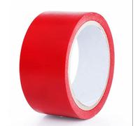 ZONSHJDKR Nastro Fosforescente, Nastro di Segnalazione 48 mm x 15 m, Adesivo in PVC for segnaletica, Rotolo Nastri Sicurezza - corsia e distanziamento Sociale(Red)