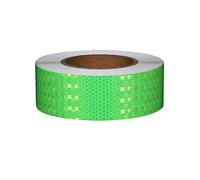 ZONSHJDKR Nastro Riflettente Fosforescente, 1 Pollice x 64,5 Piedi, Adesivo di Avvertimento, Nastro, Autoadesivo, Segnalazione, Sicurezza for Auto, for(Green)