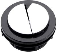 ZONSHJDKR Pulsante del WC, Pulsante di Scarico del WC, Diametro Esterno Rotondo 59 mm, Pulsante Nero, Ricambio for Coperchio in Ceramica Serbatoio 'Acqua, Foro 48-57