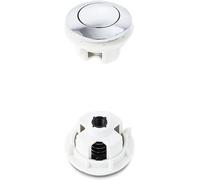 ZONSHJDKR Pulsante del WC, Pulsante di Scarico del WC, Pulsante Singolo Rotondo for Serbatoio 'Acqua, Ricambio for Coperchio in Ceramica, Diametro Foro 32-40 mm