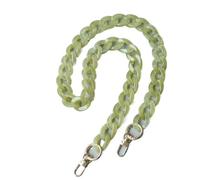 ZONSHJDKR Tracolla per Borsa Accessorio Estivo da Donna Parti Staccabili di Ricambio Cinturino Lusso in Resina Bianca Beige Spalla in Acrilico(Green 80cm)