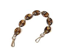 ZONSHJDKR Tracolla per Borsa Accessorio for Borsetta Vintage da Donna, Ricambio Staccabile, Cinturino Ambra Blu Verde, Pochette, Catene Metalliche(Amber-36cm)