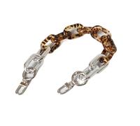 ZONSHJDKR Tracolla per Borsa Accessorio Moda Donna Parte Staccabile Ricambio Cinturino in Acrilico Oro Argento Manico a Spalla da(Sliver 37cm)