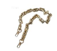 ZONSHJDKR Tracolla per Borsa Accessorio Moda Donna Parti Staccabili Sostituzione Cinturino in Acrilico di Lusso in Oro Massiccio Maniglia a Spalla da(Gold 65cm)