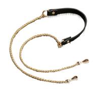 ZONSHJDKR Tracolla per Borsa Cintura da Donna con Accessori for Lanterna 80 cm-140 cm Tracolla Messenger in Metallo Fai Te(Black-Metal Gold,130cm)