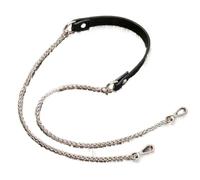 ZONSHJDKR Tracolla per Borsa Cintura da Donna con Accessori for Lanterna 80 cm-140 cm Tracolla Messenger in Metallo Fai Te(Black-Metal Silver,140cm)
