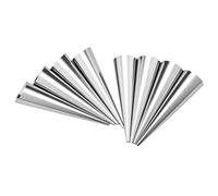 Zonster 12pcs / Lot Pasticceria Pane (8.5x2.5cm) Cottura Coni in Acciaio Inox a Spirale Croissant Tubi Horn