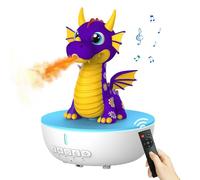 ZONSUSE Diffusore di Oli Essenziali con Telecomando e Timer, 200 ml Umidificatore a Forma di Drago, Macchina per il Rumore Bianco, Luci LED 7 Colori per Camera da Letto, Ufficio, Neonato (Viola)