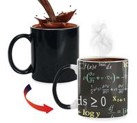 ZONSUSE Formule matematiche tazza magica,Matematica cambia colore tazza da caffè,Scienza Calore,Regali personalizzati per insegnanti compagni di classe ragazza ragazzo 330ml (matematica)