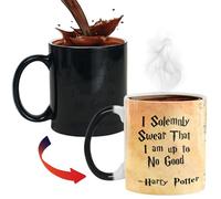 ZONSUSE Magia Map Tazza,Marauder's Map Tazza di Caffè,Incantesimo Tazza Cambia Colore, Magica Ceramica Termosensibile, Idee Regalo per Famiglia Amico Fan di Magiao 330 ml (Mappa)