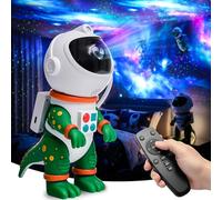 ZONSUSE Proiettore Stelle Astronauta Dinosauro, Lampada Notturna Galaxy, 8 Modalità Luce, Rotazione 360°, Telecomando e Timer, Proiettore Cielo Stellato Regalo per Bambini, Decorazione Camera (Verde)