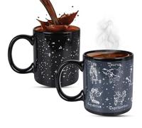 ZONSUSE Tazza a forma di costellazione, con segno zodiacale, 12 oroscopi che cambiano colore, idea regalo di compleanno creativo per donne, fidanzate, ragazze, compleanni, 330 ml (12 costellazioni)