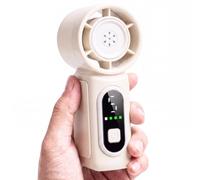 ZONSUSE Ventilatore Portatile, Mini Ventilatore a Mano, Ventilatore Tascabile USB Ricaricabile, 5 Velocità, Display LED, Ultraleggero 65g, per Pendolari, Viaggi, Bus e Treno