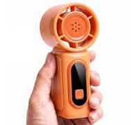 ZONSUSE Ventilatore Portatile, Mini Ventilatore a Mano, Ventilatore Tascabile USB Ricaricabile, 5 Velocità, Display LED, Ultraleggero 65g, per Pendolari, Viaggi, Bus e Treno