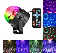 zonyee Luci Discoteca LED, Luci Discoteca con 7 RGB Colori Luce Notturna Atmosfera Rotante Luci da Palco con Telecomando per Natale, Bar, Festa, Club, Car, Xmas