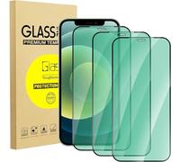 zonyee Vetro Temperato Per iPhone 12 Pro, 3 Pezzi Durezza 9H Anti Luce Blu Pellicola Protettiva per iPhone 12 Pro 6.1 Pollici [Protezione per Gli Occhi con Luce Verde] [HD Schermo Pellicola]