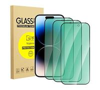 zonyee Vetro Temperato Per iPhone 14 Pro, 3 Pezzi Durezza 9H Anti Luce Blu Pellicola Protettiva per iPhone 14 Pro 6.1 Pollici [Protezione per Gli Occhi con Luce Verde] [HD Schermo Pellicola]