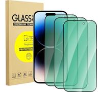 zonyee Vetro Temperato Per iPhone 14 Pro Max, 3 Pezzi Durezza 9H Anti Luce Blu Pellicola Protettiva per iPhone 14 Pro Max 6.7 Pollici [Protezione per Gli Occhi con Luce Verde] [HD Schermo Pellicola]