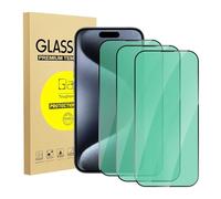 zonyee Vetro Temperato Per iPhone 15 Plus, 3 Pezzi Durezza 9H Anti Luce Blu Pellicola Protettiva per iPhone 15 Plus 6.7 Pollici [Protezione per Gli Occhi con Luce Verde] [HD Schermo Pellicola]