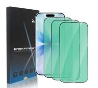 zonyee Vetro Temperato Per iPhone 17, 3 Pezzi Durezza 9H Anti Luce Blu Pellicola Protettiva per iPhone 17 6.3 Pollici [Protezione per Gli Occhi con Luce Verde] [HD Schermo Pellicola]