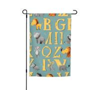 Zoo Alfabeto Stampa Animale 30,5 x 45,7 cm Portico Tutte Le Stagioni Bandiere Esterni Cortile Decorazione Cortile Bandiera Patio Decorazione