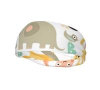 Zoo Alphabet Animal Print Fascia per il sudore, divertente, carina e personalizzata, per donne e uomini unisex